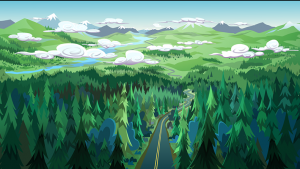 Legend_of_Everfree_background_asset_-_wooded_highway_1